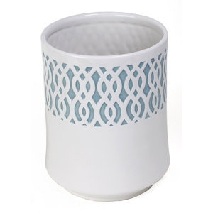 Watercolor Lattice Waste Basket