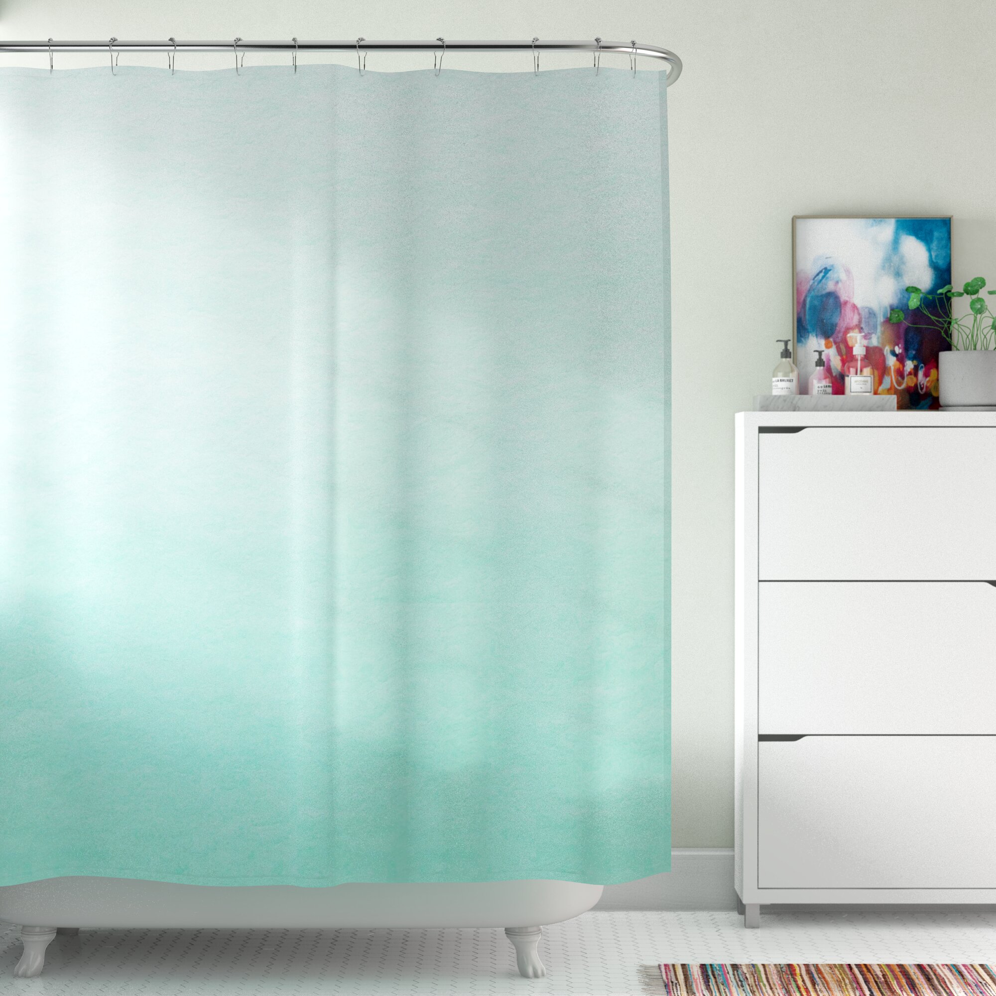 mint green shower curtain sets