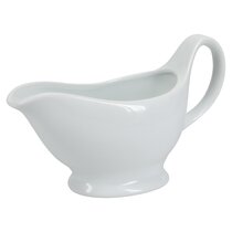 Holiday Meals & Parties Ceramic White Gravy Sauce Boat with Saucer Stand for Dining Yesland 15 oz Gravy Boat and Tray