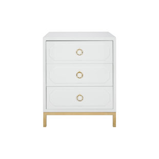 3 Drawer End Table by Worlds Away Savings