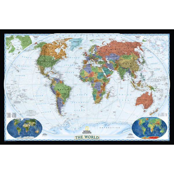 National Geographic Maps World Decorator Wall Map Reviews Wayfair