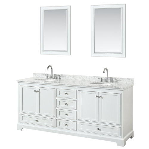 Wyndham Collection Deborah 80" Double Bathroom Vanity Set ...