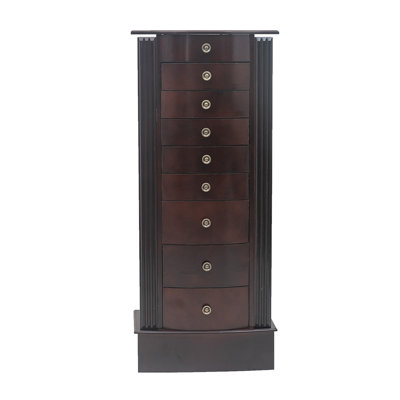 Garr Free Standing Jewelry Armoire with Mirror