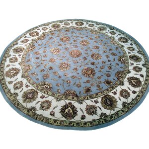 Agra Hand-Knotted Green Area Rug