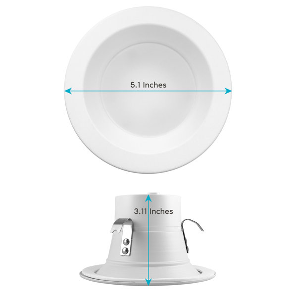 Luxrite 4 Inch LED Recessed Can Lights 10W 5 Color Selectable ...