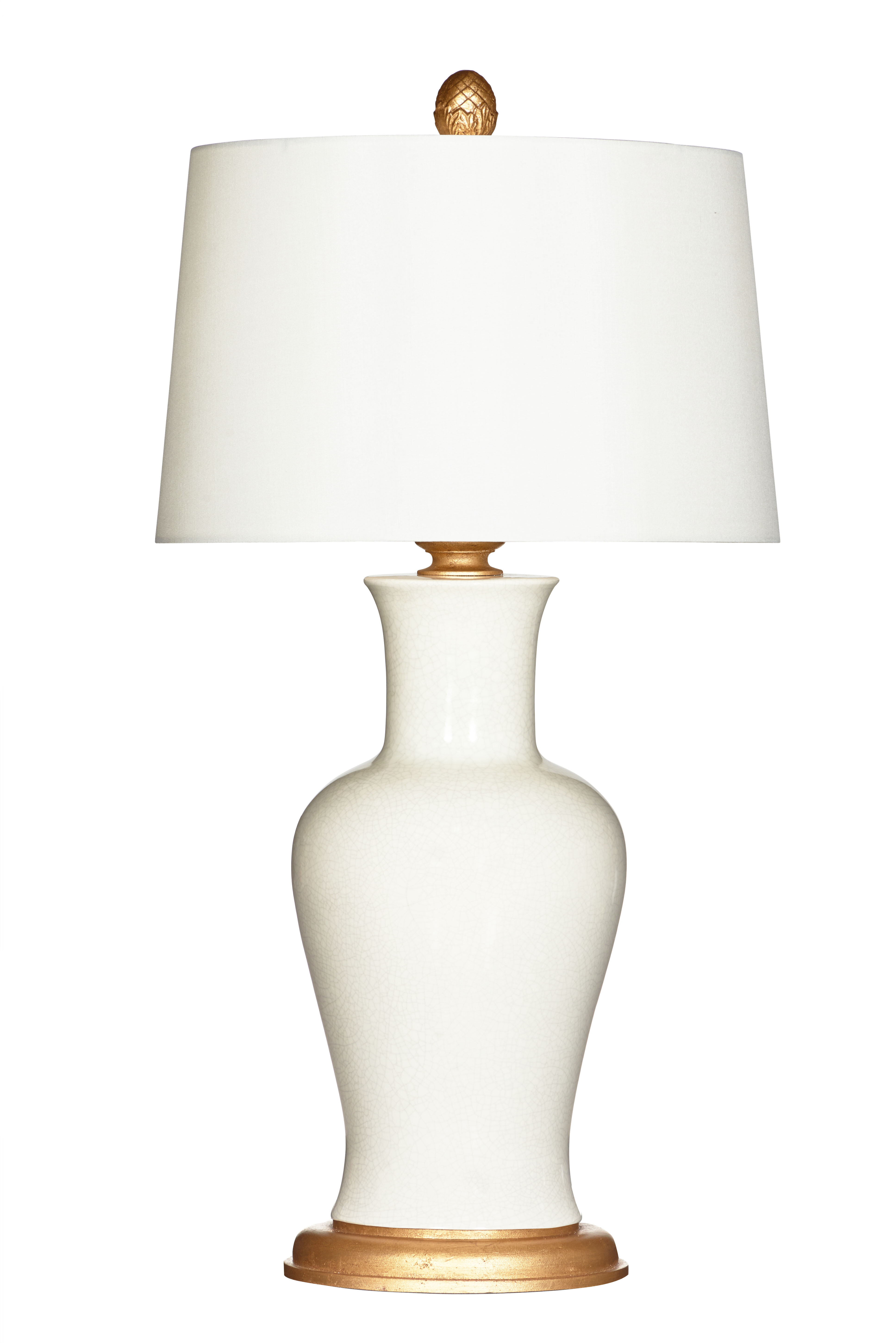 cream and gold table lamp