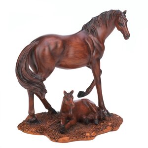 Mother and Foal Horse Figurine