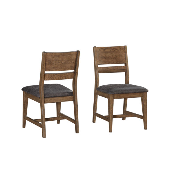 Corrigan Studio Lakeshore Slat Back Side Chair In Dark Brown Wayfair