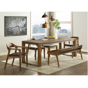 dining table with bench and chairs