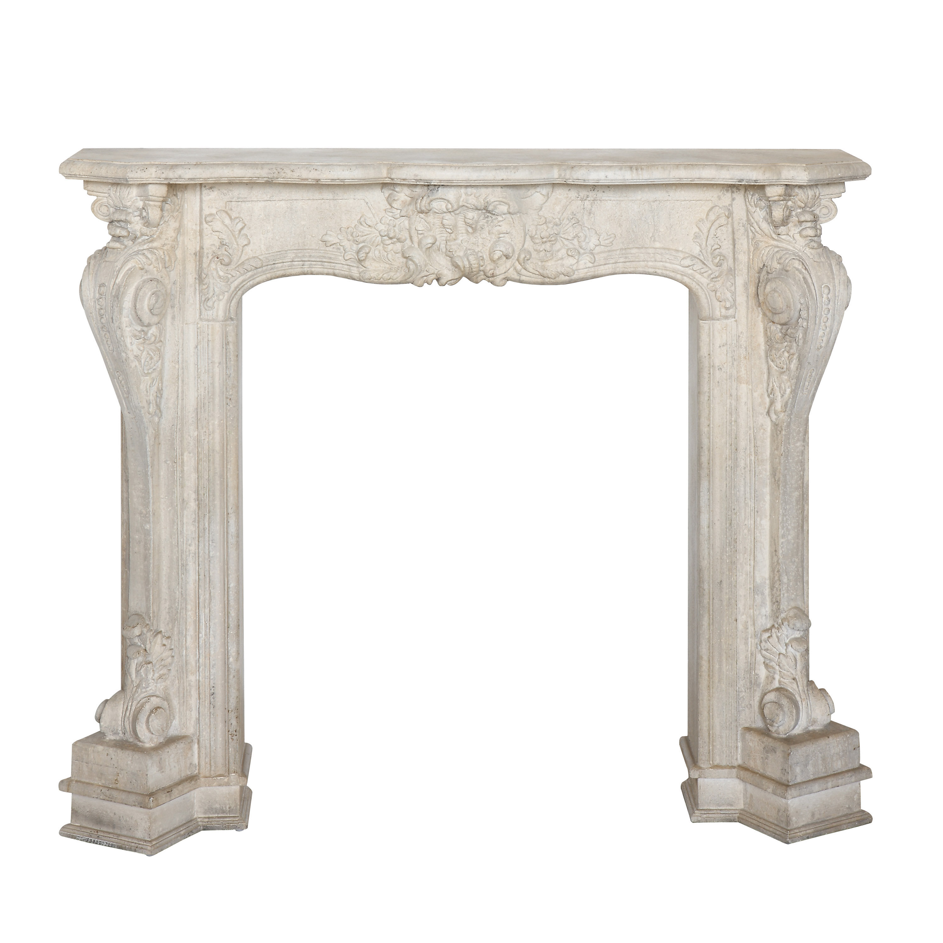 White Creative Co-Op Decorative Wood Fireplace Mantel With Distressed Finish