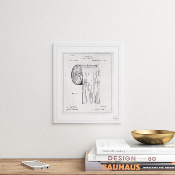Toiletpaper roll 1891 Art by Oliver Gal Picture Frame Graphic Art