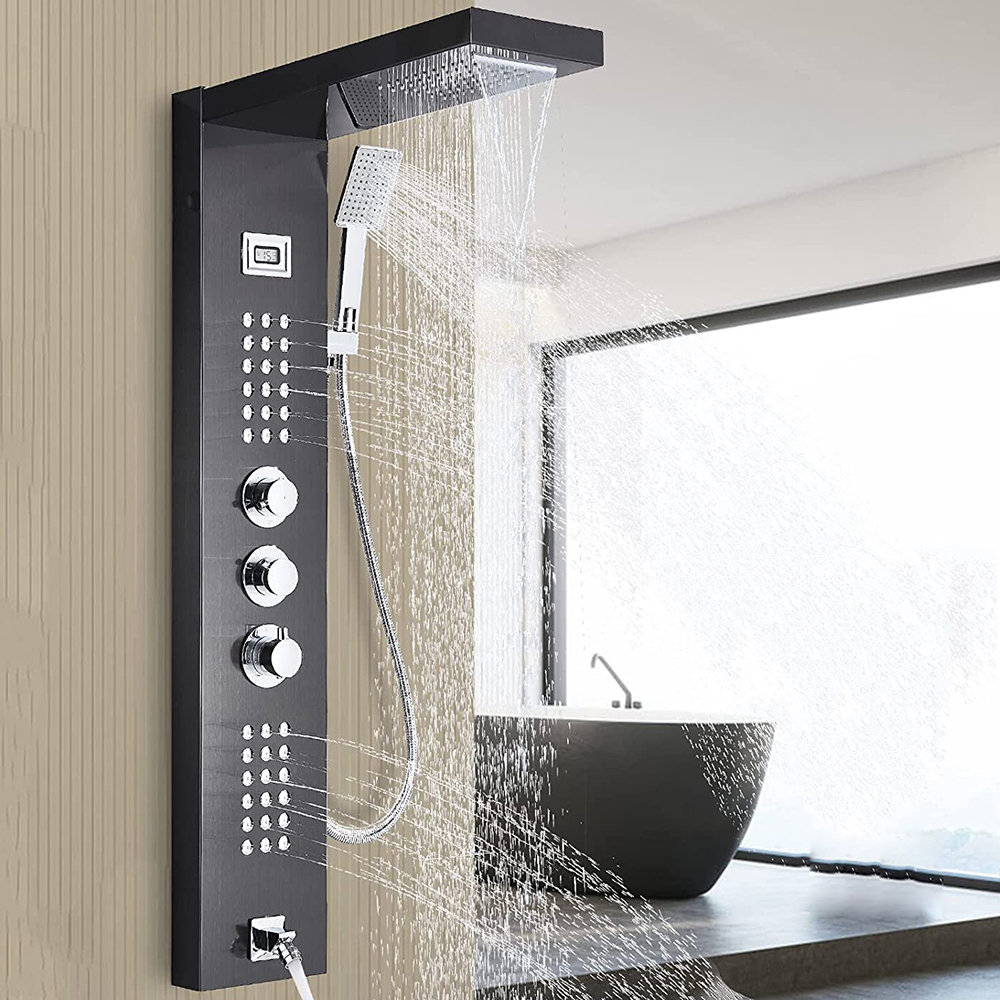 suming 44.8" Shower Panel with Fixed Shower Head | Wayfair