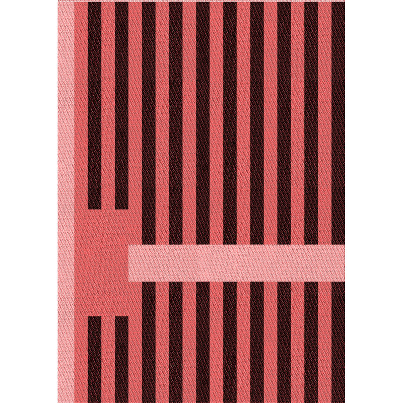 East Urban Home Striped Wool Red Black Area Rug Wayfair