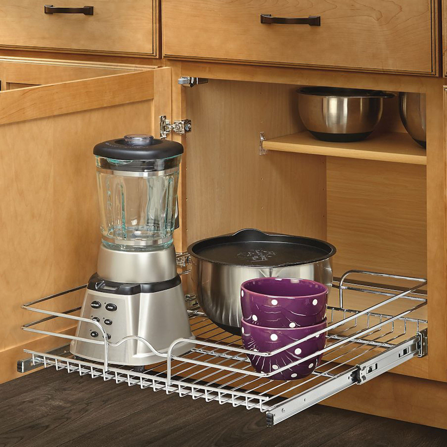 Rev A Shelf 21 X 22 Roll Out Wire Basket Cabinet Organizer Rack Rev A Shelf 21 X 22 Roll Out Wire Basket Cabinet Organizer Rack Reviews Wayfair