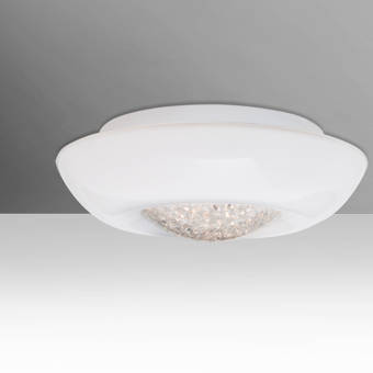 Orren Ellis Leeroy 1 Light 17 Unique Statement Drum Led Flush Mount Wayfair