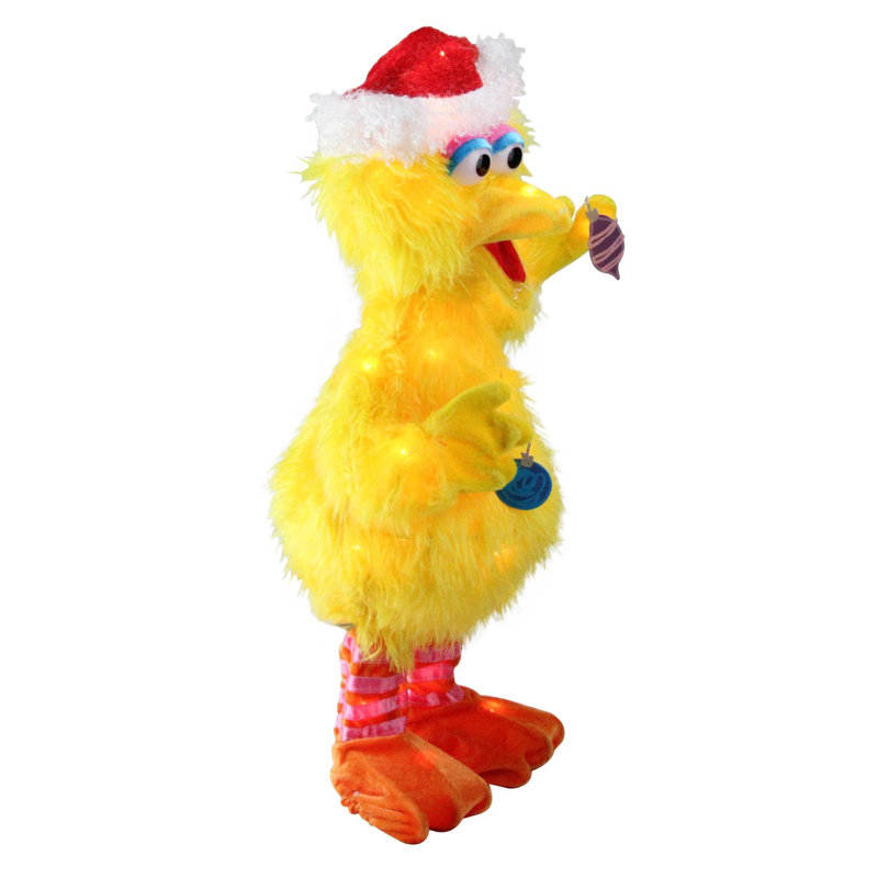 Northlight Pre Lit Sesame Street Big Bird In A Santa Hat 3d