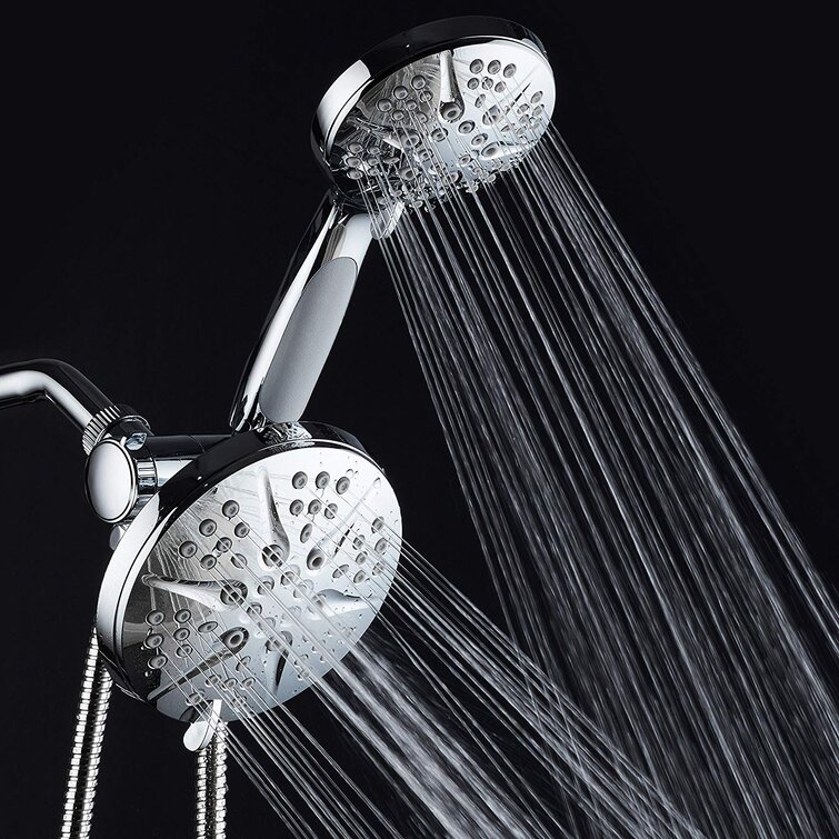 Chrome Shower Heads with Handheld Spray HOTEL SPA High Pressure Shower Head 4 Inch Handheld Shower Head Showerspa 4 Inch Showerhead Ultra-Luxury 30-Setting Shower Heads 6-Foot Shower Hose