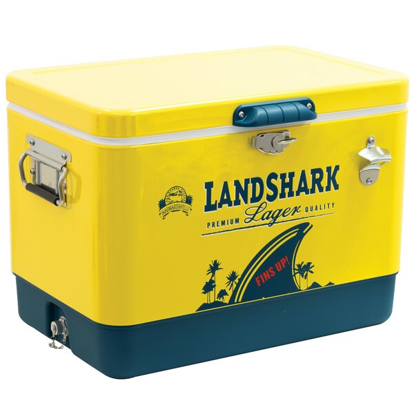 2-in-one Table and Ice Bucket Yellow Margaritaville LandShark Side Table 