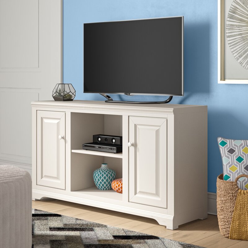 Red Barrel Studio® Wentzel Solid Wood TV Stand for TVs up ...