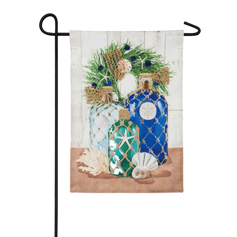 Evergreen Flag Garden Sea Glass Bottles 2 Sided Linen 18 X 12 5 In Garden Flag Wayfair