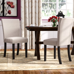 Claret Upholstered Dining Chair (Set of 2) (Set of 2) by Red Barrel Studio
