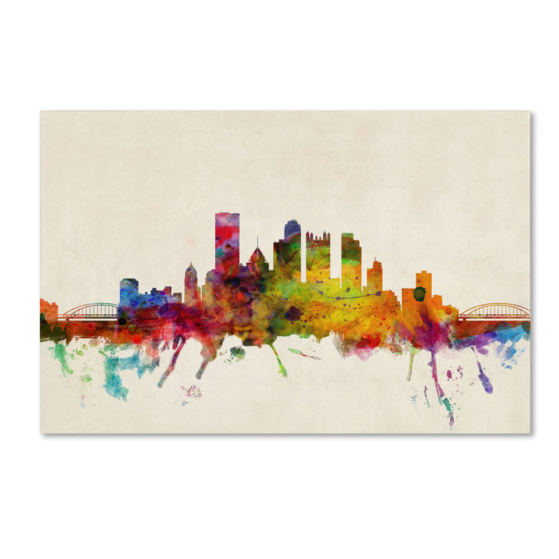 Trademark Art Pittsburgh Pennsylvania By Michael Tompsett Graphic Art On Wrapped Canvas Reviews Wayfair Whatever's in my head i put on paper. pittsburgh pennsylvania by michael tompsett graphic art on wrapped canvas