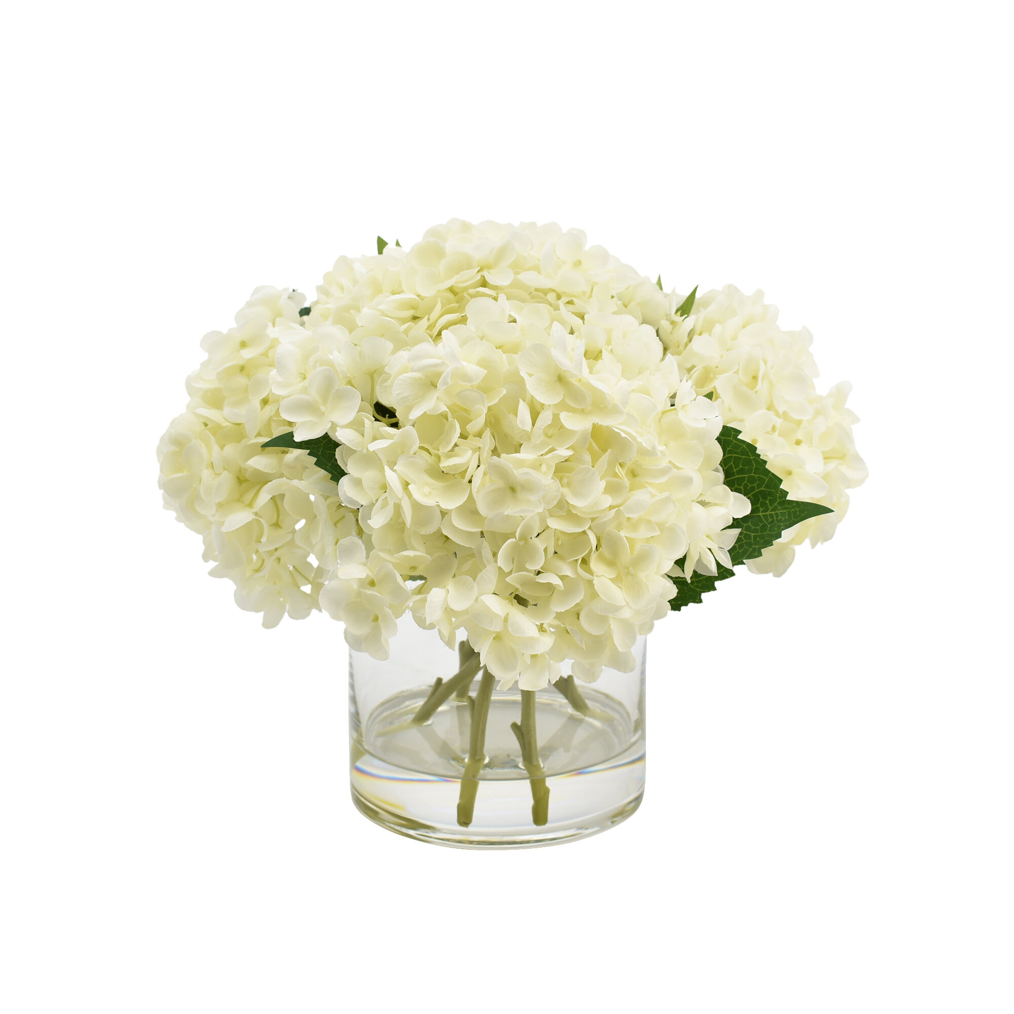 Creative Displays Peony and Hydrangea Arrangement in a Glass with Bubble 