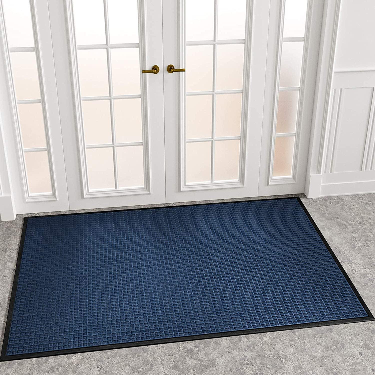 DEXI Large Rubber Doormat Indoor Front Door Mat Entrance Outdoor,Heavy Duty Rubber Outside Floor Rug Waterproof Low-Profile,3'x5',Black DEXI Large Rubber Doormat Indoor Front Door Mat Entrance Outdoor,Heavy Duty Rubber Outside Floor Rug Waterproof Low-Profile,3'x5',Black