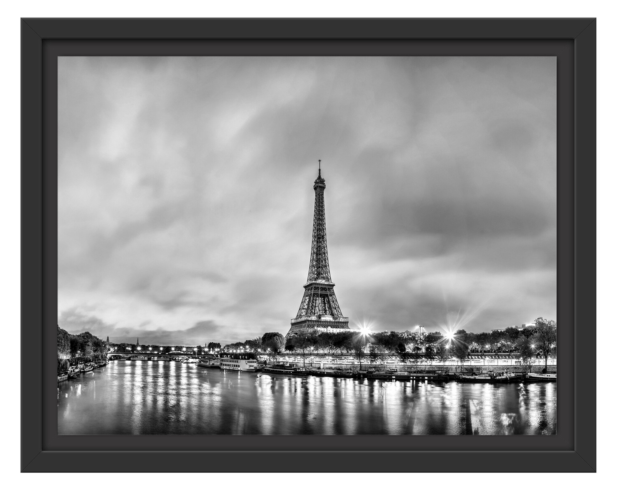 East Urban Home Gerahmtes Wandbild Eifelturm Paris Bei Nacht Wayfair De