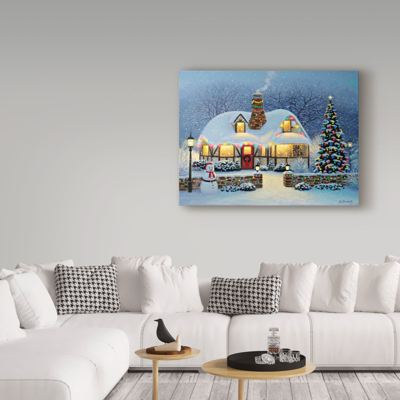 Trademark Art Candlelight Christmas Acrylic Painting Print On