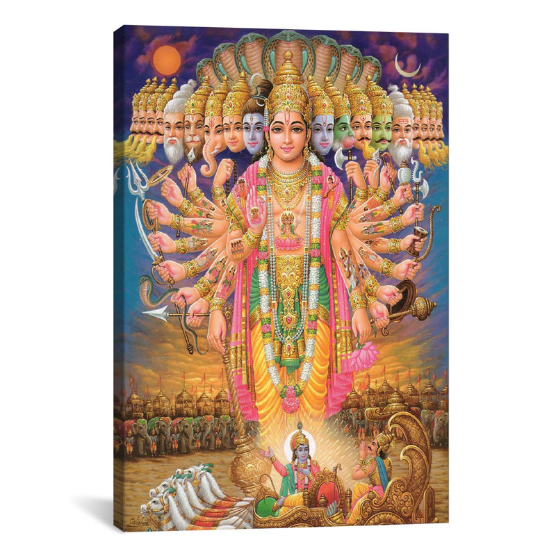 Icanvas Hindu God Vishnu As Virat Swaroop Painting Print On Canvas Wayfair