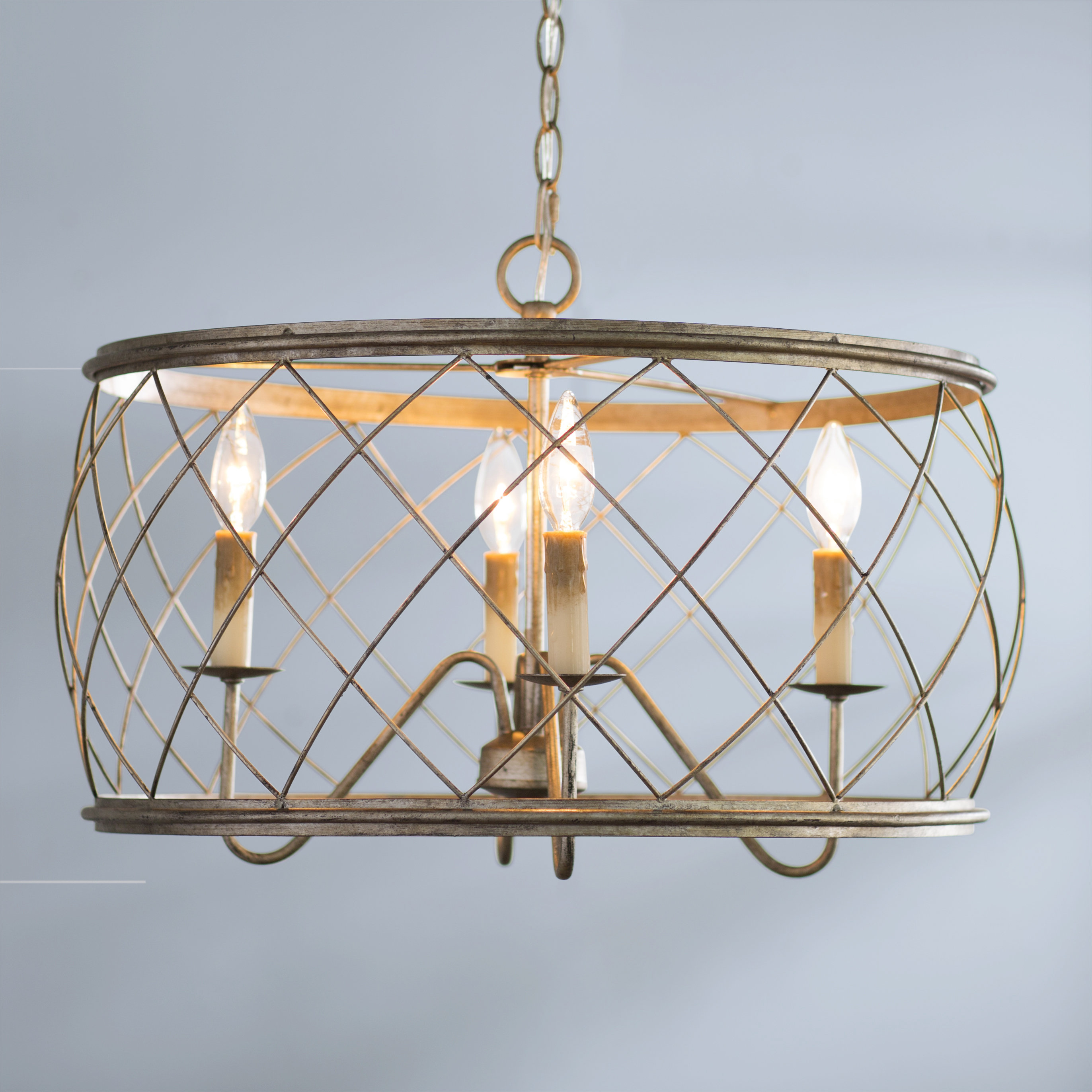 Laurel Foundry Modern Farmhouse Ryne 4 Light Unique Statement Drum Chandelier Reviews Wayfair