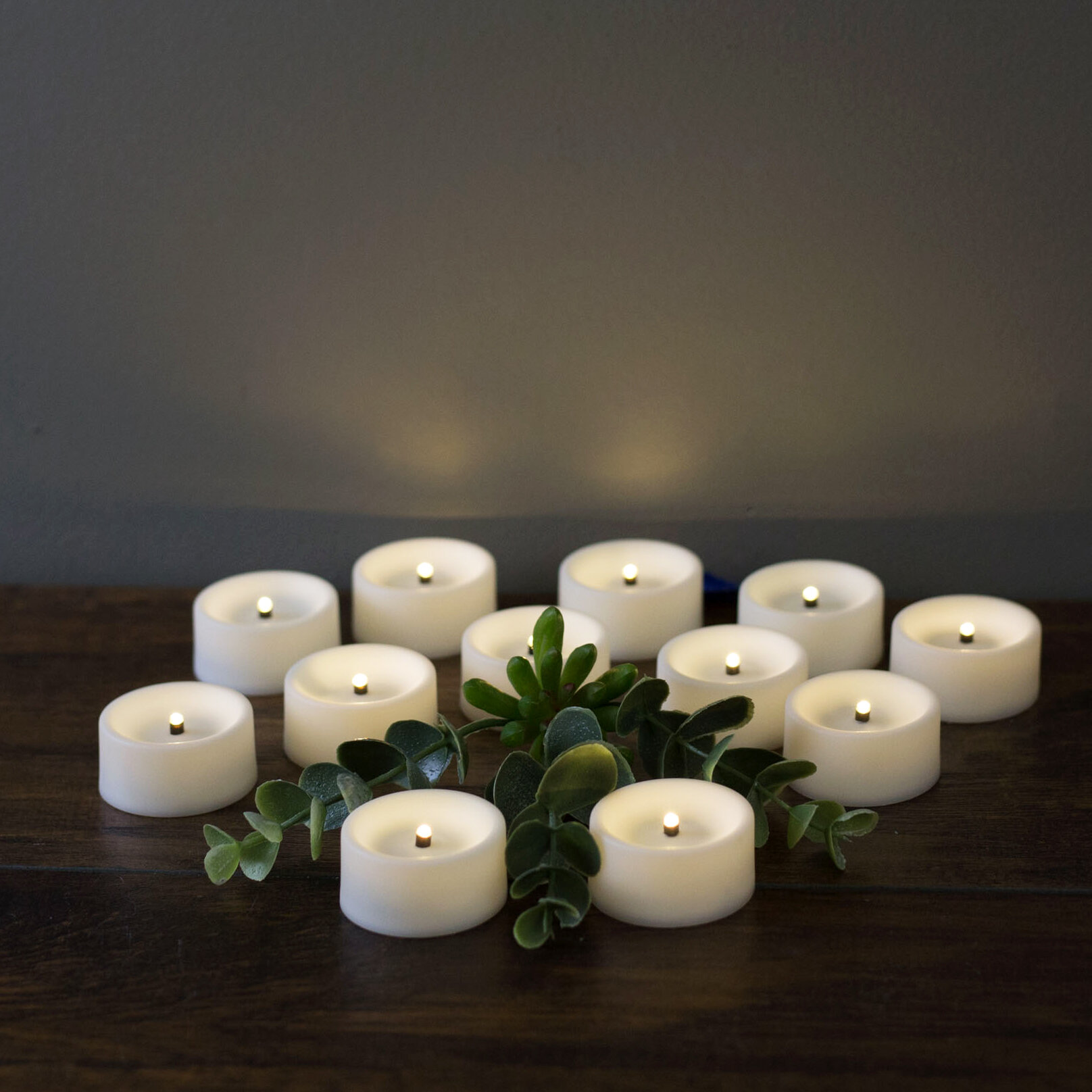 12/24/100 PCS Flameless Votive Tealight Candles Battery Operated For Home Decor 