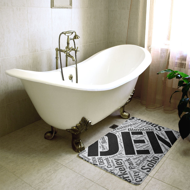 East Urban Home Denver Colorado Districts Rectangle Memory Foam Non Slip Bath Rug Wayfair