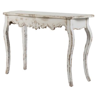 Berumen Console Table - Weathered Off-White By Ophelia & Co.