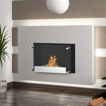 Ebern Designs Esparza Ventless Wall Mounted Bio Ethanol Fireplace