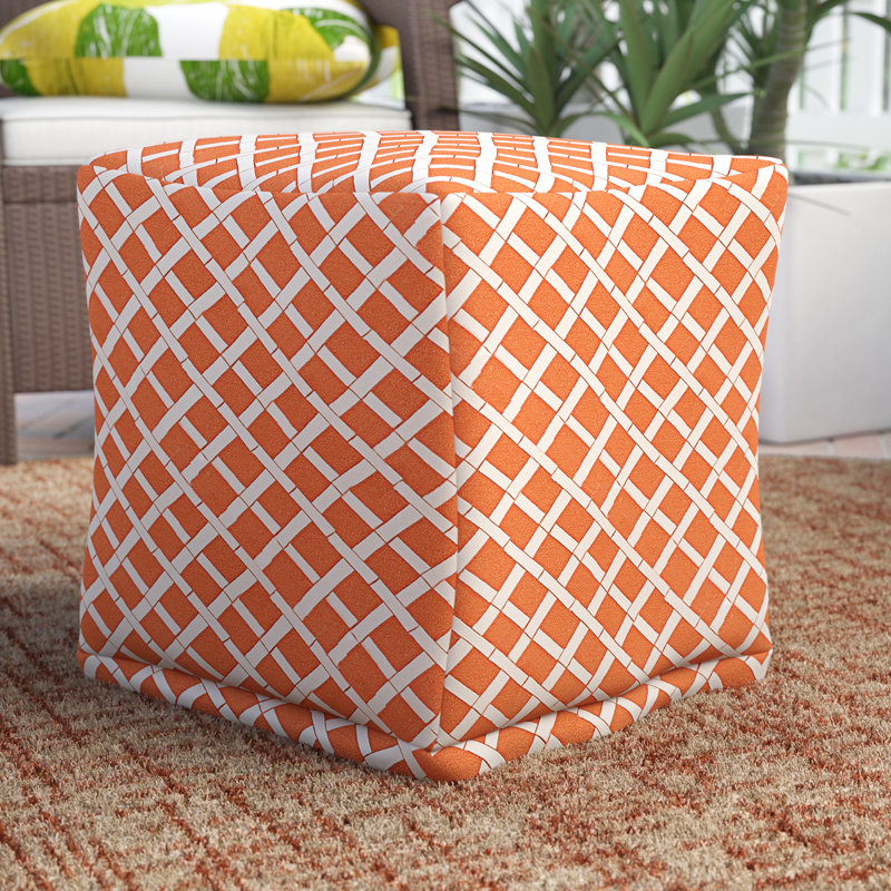 Ebern Designs Gilbertown Small Cube Outdoor Ottoman with ...