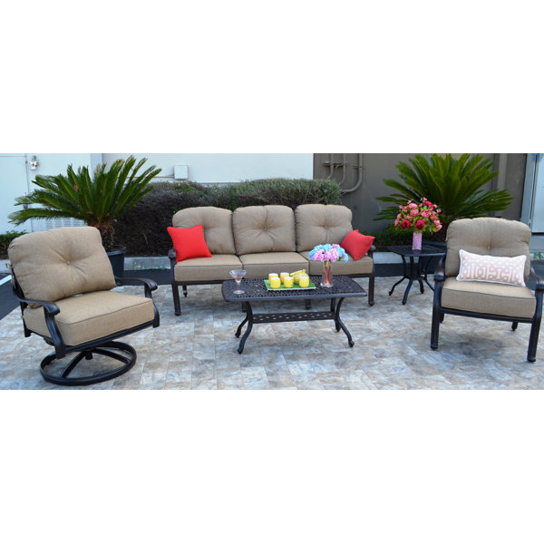 Darby Home Co Kristy 5 Piece Sunbrella Sofa Seating Group With Cushions Wayfair