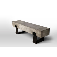 white outdoor backless bench