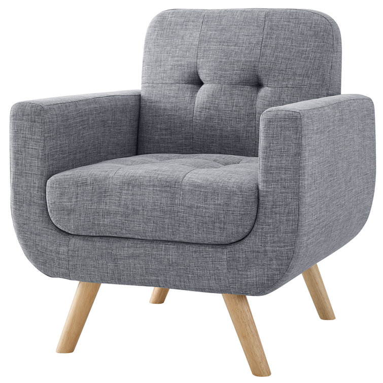 Hashtag Home Juliana 29'' Wide Tufted Linen Club Chair & Reviews