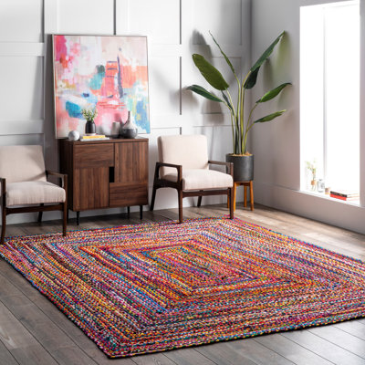 Latitude Vive Rosanne Handmade Braided 100 Cotton Multi Area Rug Wayfair Co Uk