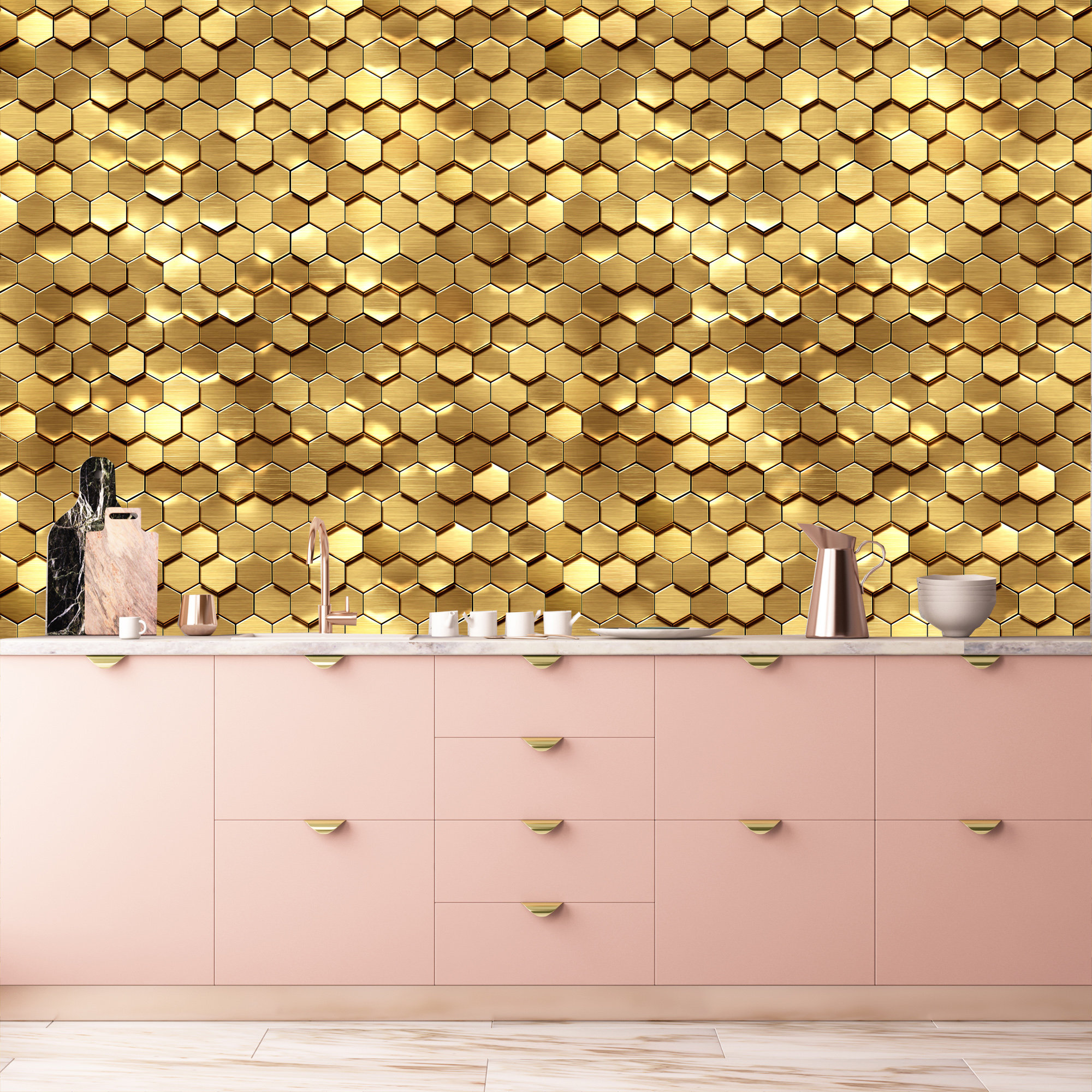 Mercer41 Goodwater Metallic Abstract 10 L X 24 W Peel And Stick Wallpaper Roll Wayfair