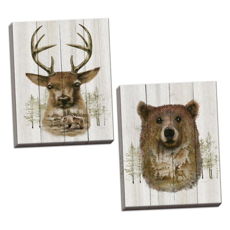 Union Rustic Bear Wilderness Portrait And Deer Wilderness