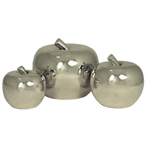 3pc Ceramic Apple Set Kitchen Decor Fruit Ceramic Decor New