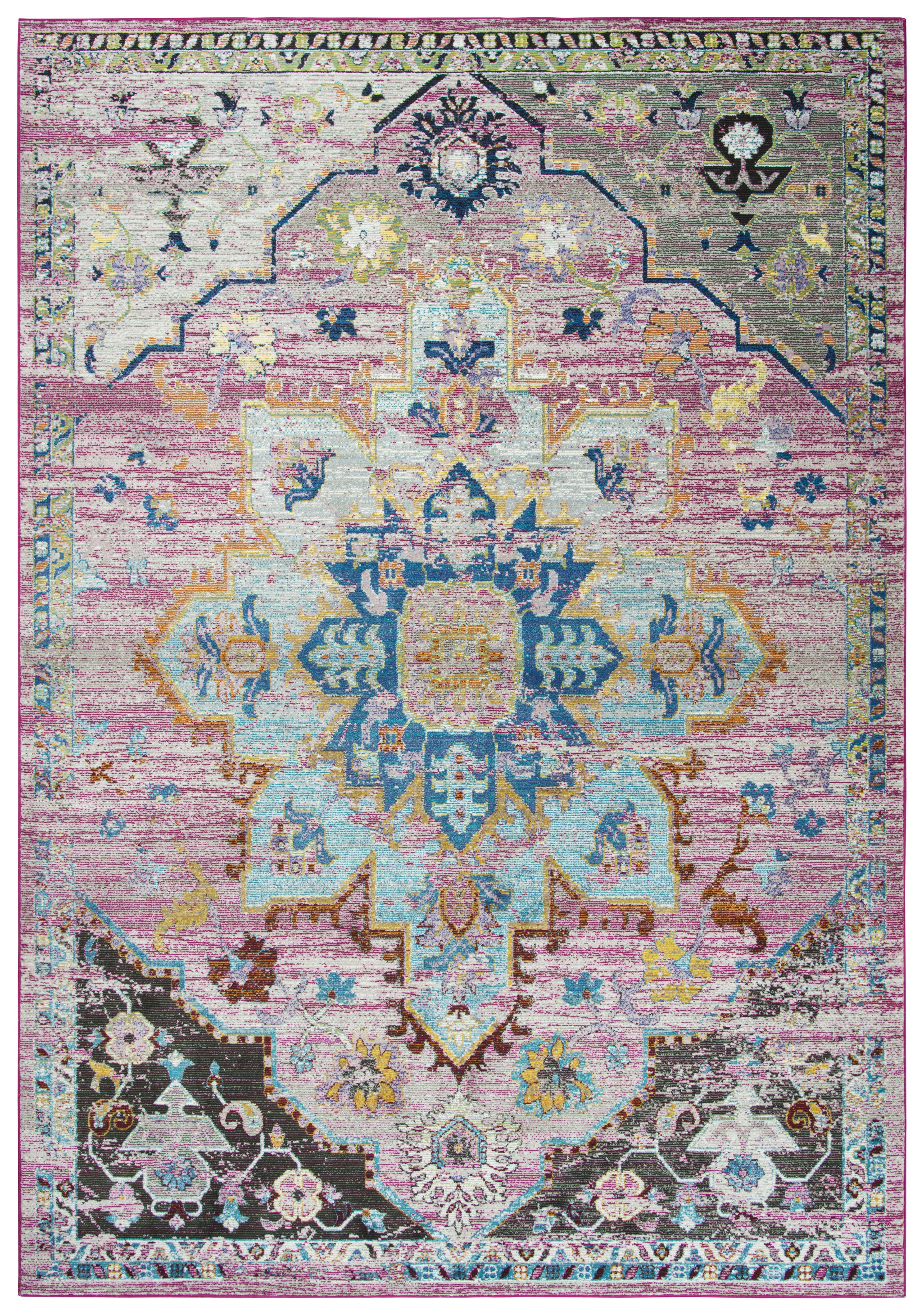 Bungalow Rose Elliot Oriental Pink Gray Blue Area Rug Wayfair Bungalow Rose Elliot Oriental Pink Gray