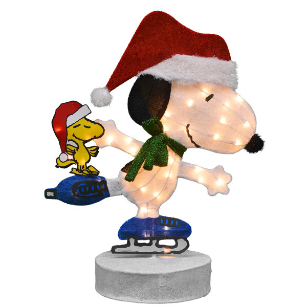 The Holiday Aisle Pre Lit 2d Motorized Skating Snoopy Yard Art Decor Lighted Display Reviews