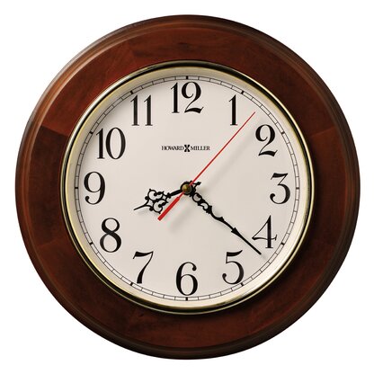Large Chunky Case Arabic Gold Number Brown Classic Wall Clock W7504BN 