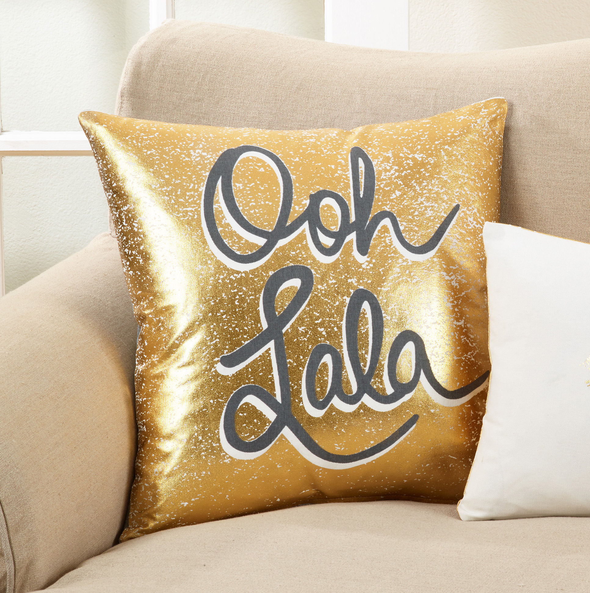 Everly Quinn Ilminster Ooh Lala Design Cotton Throw Pillow Wayfair