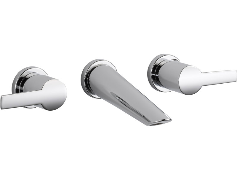 T3561lf Wl Sswl Delta Compel Double Handle Wall Mounted Tub Spout Double Handle Wall Mounted Tub Spout