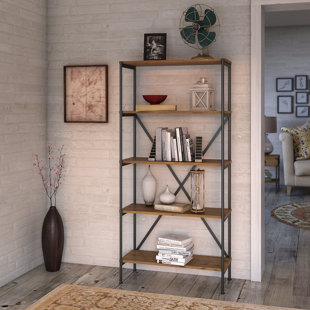 Go to store & view more images Ironworks 5 Shelf Etagere Bookcase by Kathy Ireland Office by Bush